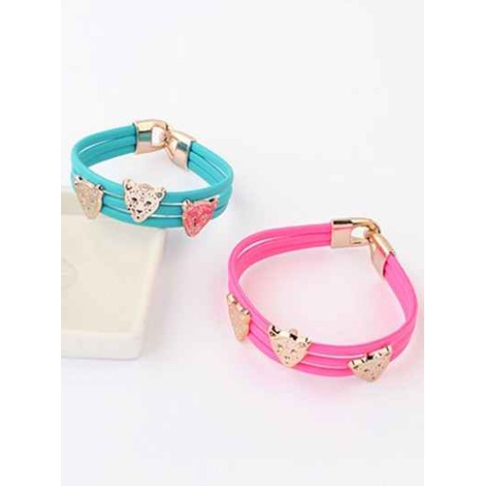Occident Candy colors Summer All-match Leopard head Hot Sale Bracelets