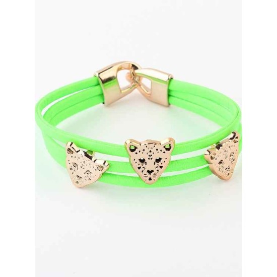 Occident Candy colors Summer All-match Leopard head Hot Sale Bracelets