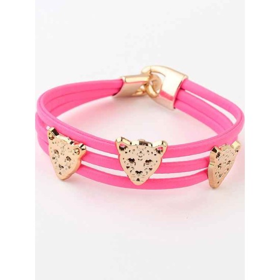 Occident Candy colors Summer All-match Leopard head Hot Sale Bracelets