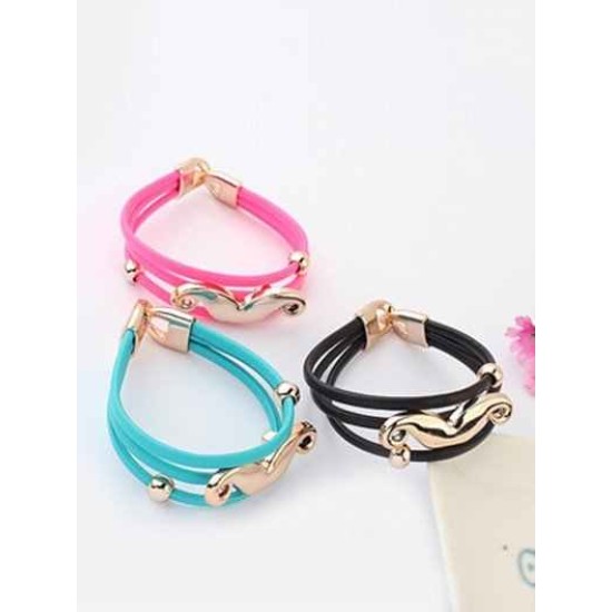 Occident Fluorescent colors Major suit Mustache Hot Sale Bracelets