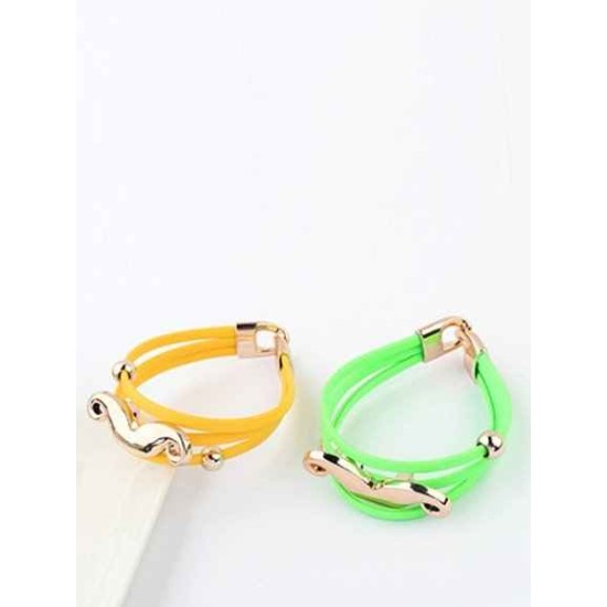 Occident Fluorescent colors Major suit Mustache Hot Sale Bracelets