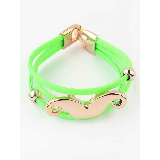 Occident Fluorescent colors Major suit Mustache Hot Sale Bracelets
