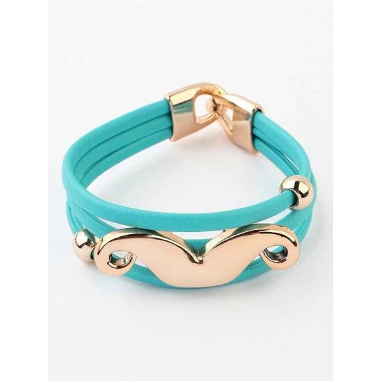 Occident Fluorescent colors Major suit Mustache Hot Sale Bracelets