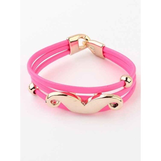 Occident Fluorescent colors Major suit Mustache Hot Sale Bracelets