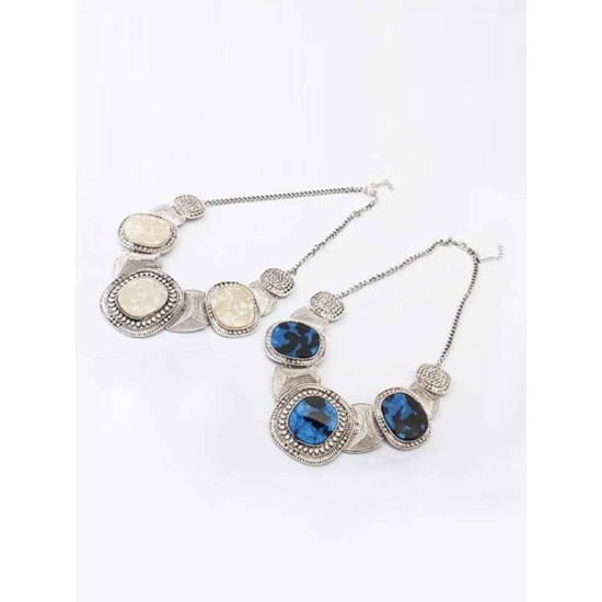 Occident Hyperbolic Retro New Colored stones Hot Sale Necklace