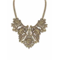 Occident Exotic Metallic flower pattern Hot Sale Necklace