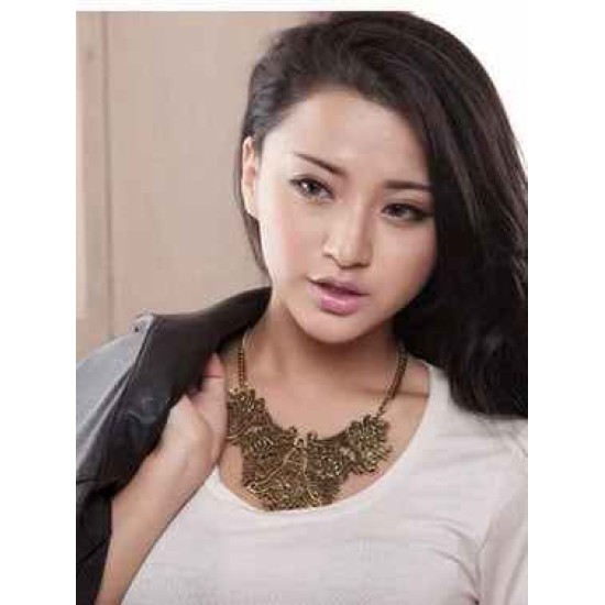 Occident Exotic Metallic flower pattern Hot Sale Necklace