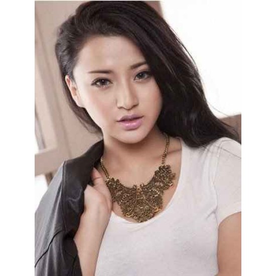 Occident Exotic Metallic flower pattern Hot Sale Necklace