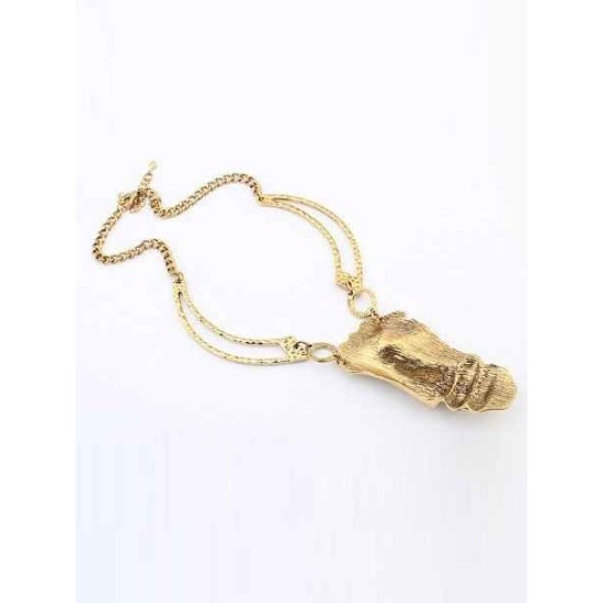Occident Hyperbolic Punk Mask Personality Hot Sale Necklace