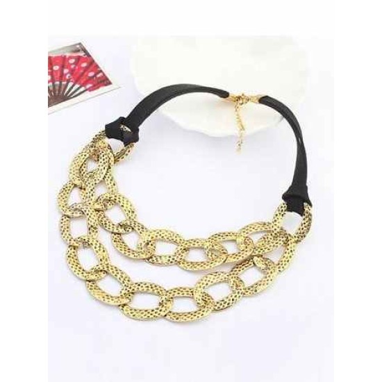 Occident Hyperbolic Metallic Hollow Personality Hot Sale Necklace