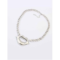 Occident Hyperbolic Flash Drilling Sexy Lip Print Hot Sale Necklace
