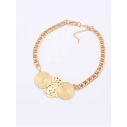 Occident Trendy Punk Stylish Round Plate Hot Sale Necklace