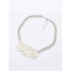 Occident Trendy Punk Stylish Round Plate Hot Sale Necklace