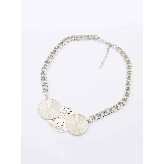 Occident Trendy Punk Stylish Round Plate Hot Sale Necklace
