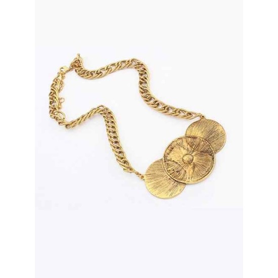 Occident Trendy Punk Stylish Round Plate Hot Sale Necklace