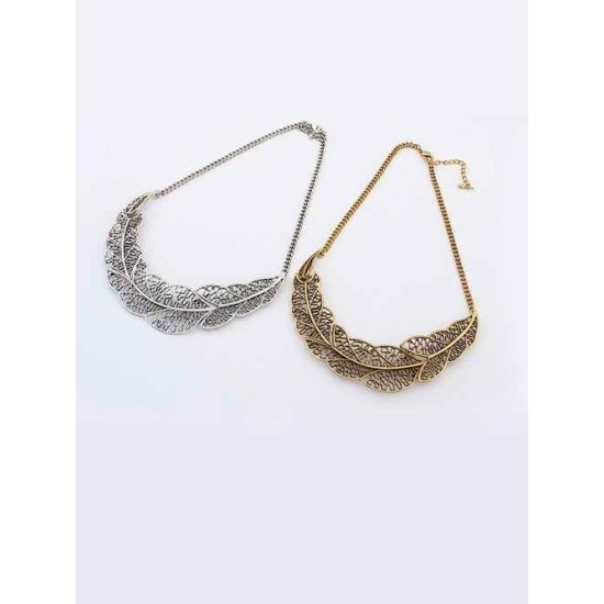 Occident Foreign Orders Simple Hollow Tree Leaf Hot Sale Necklace