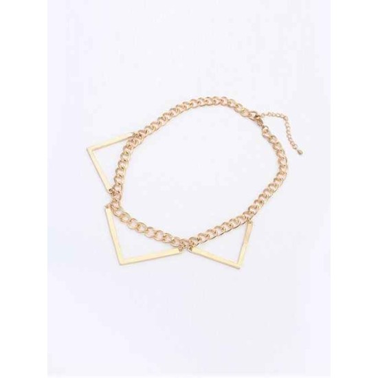 Occident Hyperbolic Punk Triangle Geometry Hot Sale Necklace