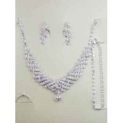 Gorgeous Alloy With Rhinestones Wedding Bridal Jewelry Set